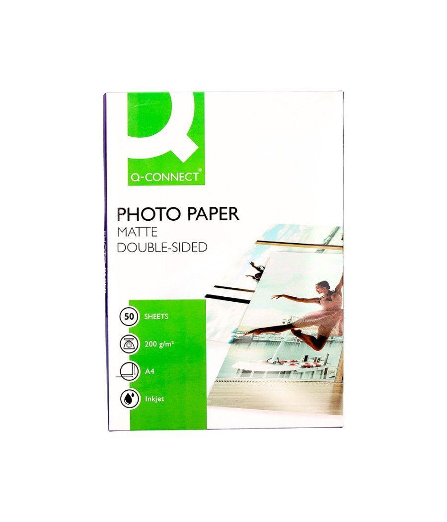 Papel q-connect foto mate doble cara din a4 para fotocopiadoras e impresoras ink jet bolsa de 50 hojas 220 - Imagen 3