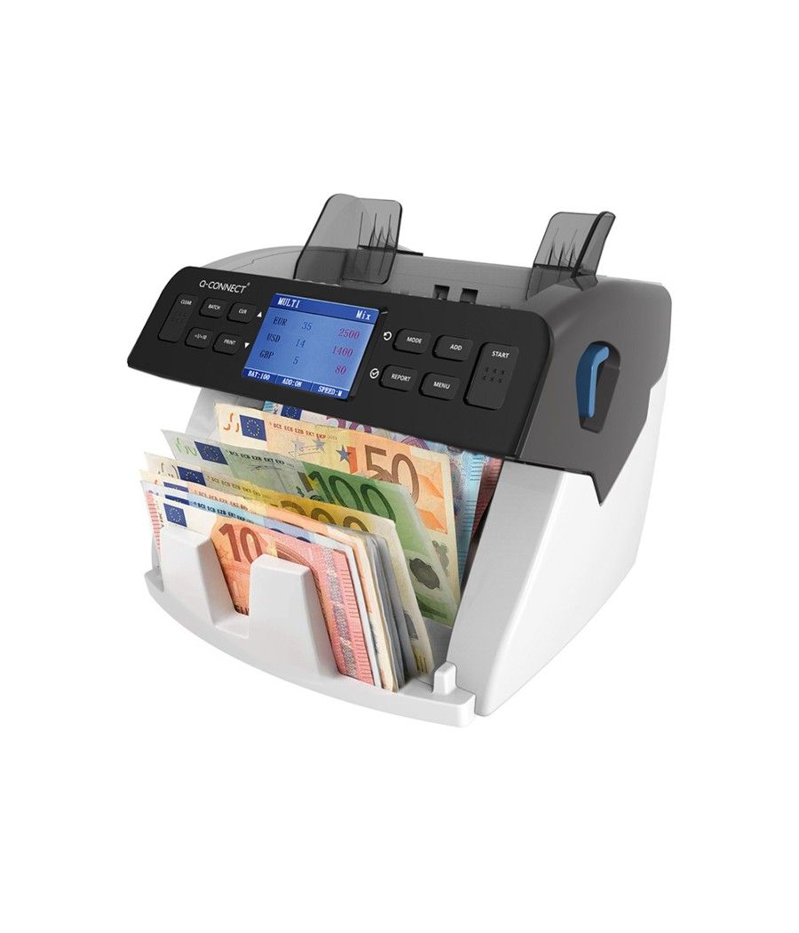Detector y contador q-connect de billetes falsos sensor doble cis actualizacion divisas usb tarjeta sd o - Imagen 4