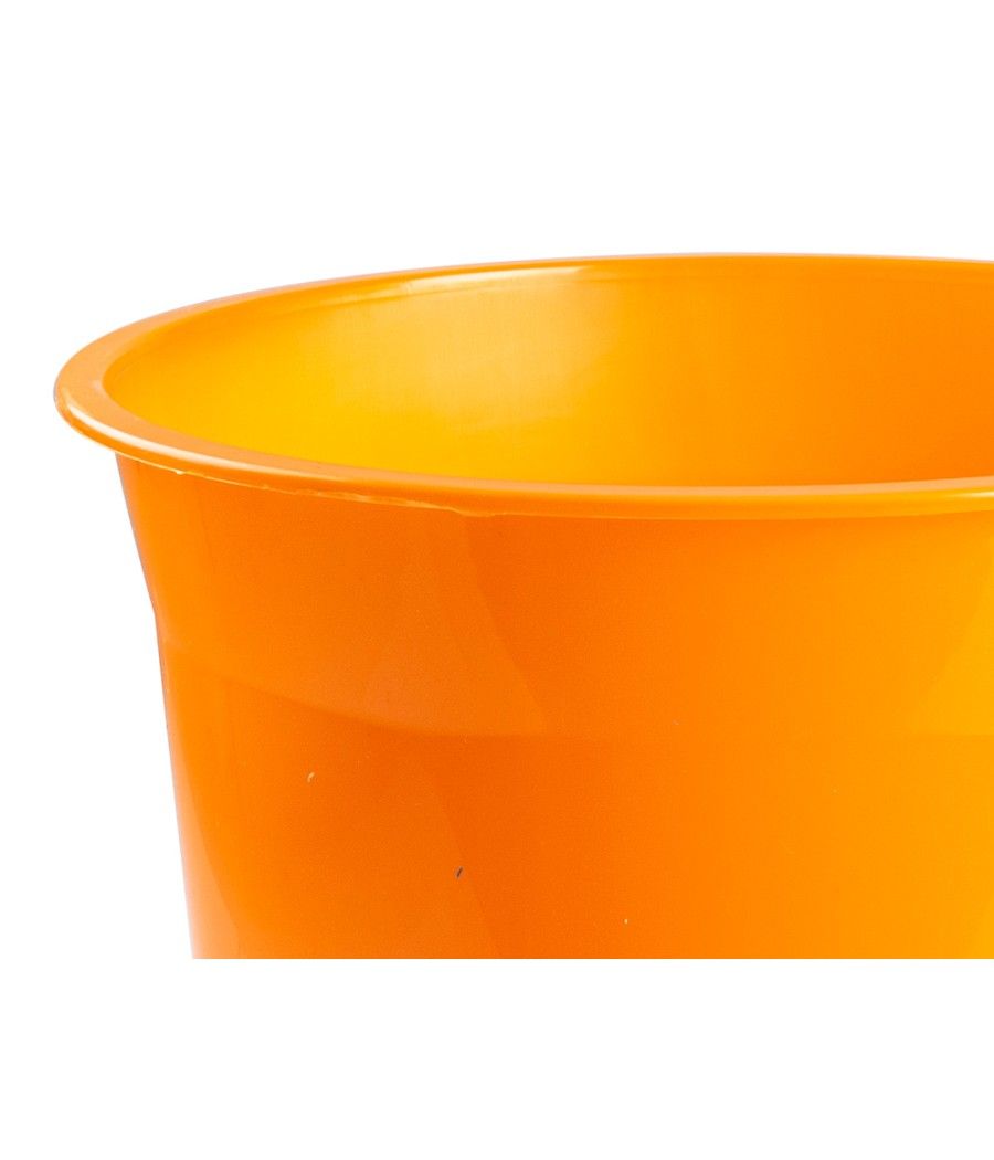 Papelera plástico q-connect naranja translucido 13 litros dim. 275x285 mm - Imagen 5