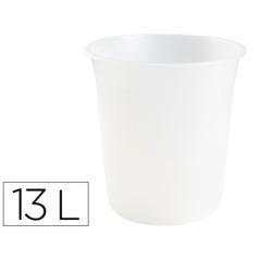 Papelera plástico q-connect transparente 13 litros dim, 275x285 mm