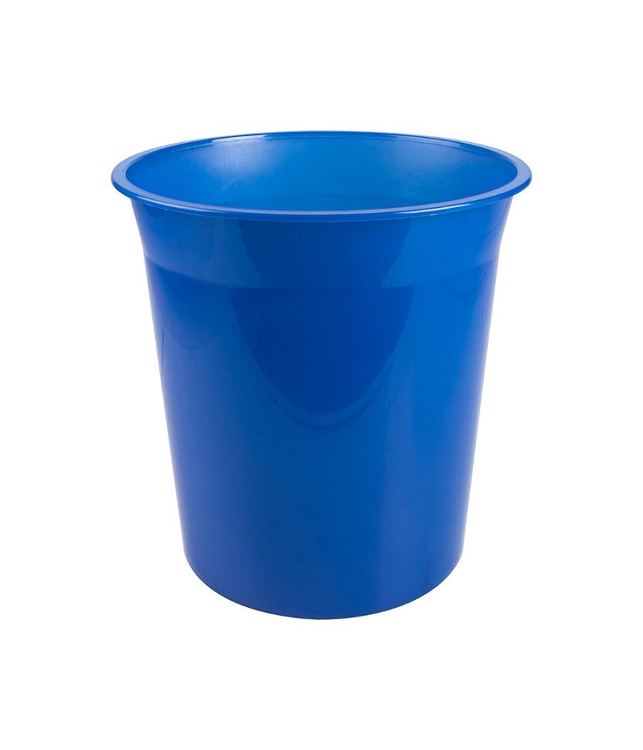 Papelera plástico q-connect azul translucido 13 litros dim. 275x285 mm - Imagen 4
