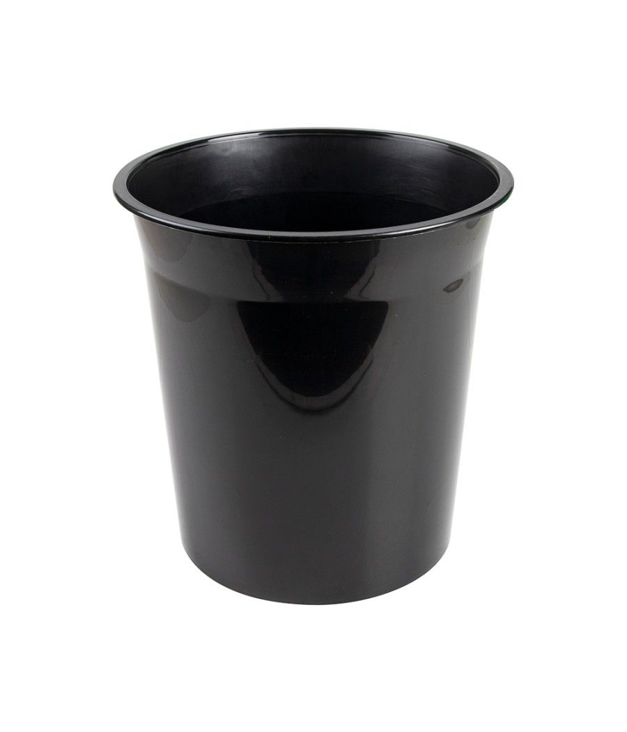 Papelera plástico q-connect negro opaco 13 litros dim.275x285 mm - Imagen 4