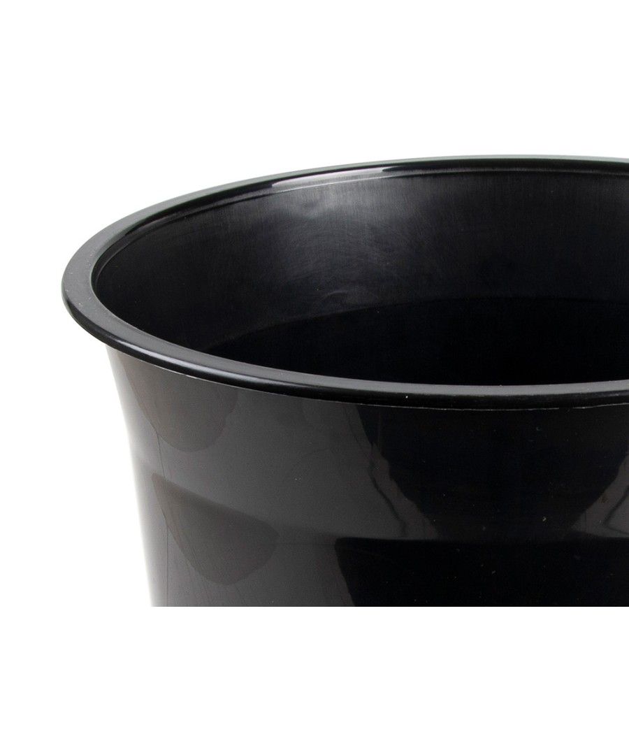 Papelera plástico q-connect negro opaco 13 litros dim.275x285 mm - Imagen 5