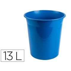 Papelera plástico q-connect azul opaco 13 litros dim. 275x285mm