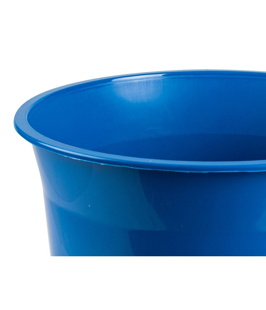 Papelera plástico q-connect azul opaco 13 litros dim. 275x285mm - Imagen 5