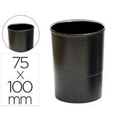 Cubilete portalápices q-connect plástico negro opaco diametro 75 mm altura 100 mm - Imagen 2