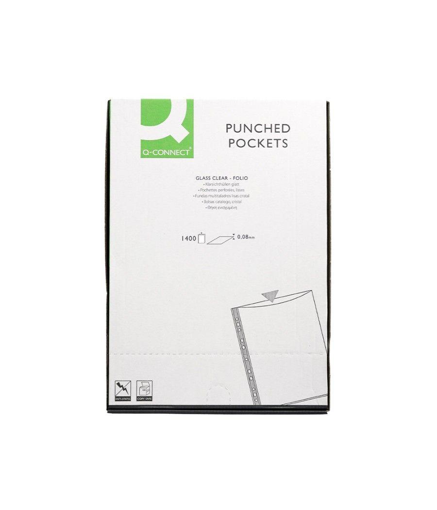 Funda multitaladro q-connect folio 80 mc cristal caja de 1400 unidades - Imagen 6