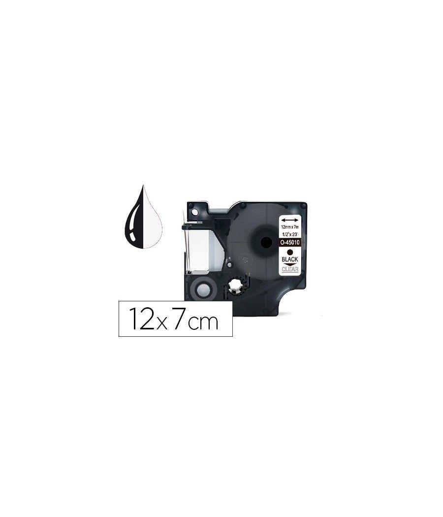 Cinta q-connect negro-transparente 12mm x 7mt dymo - Imagen 2