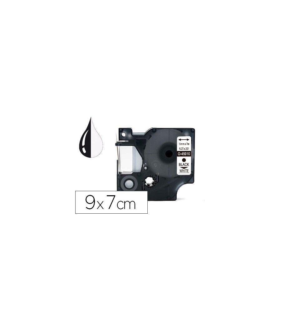 Cinta q-connect 1000 negro-blanco 9 mm x 7mt dymo - Imagen 2