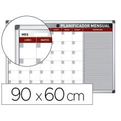 Planning magnetico bi-office mensual lacado marco aluminio rotulable 90x60 cm - Imagen 2