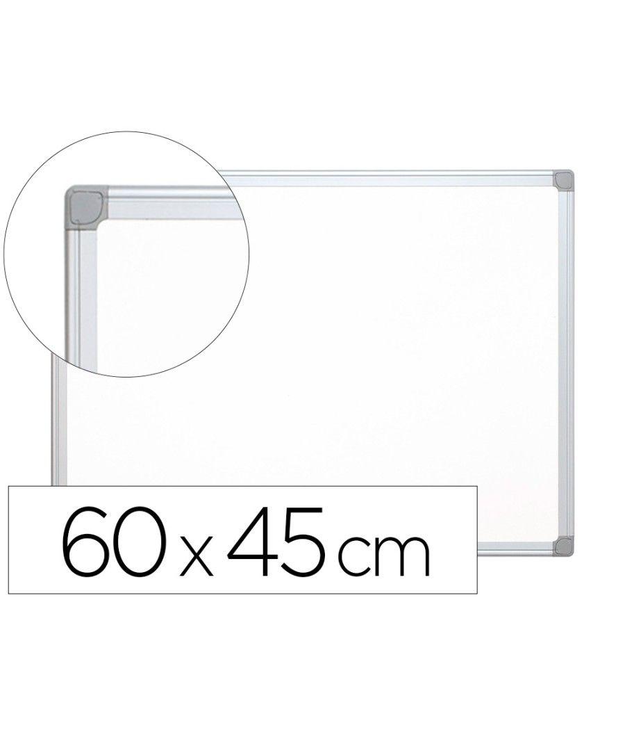 Pizarra blanca q-connect lacada magnética marco aluminio 60x45 cm - Imagen 2