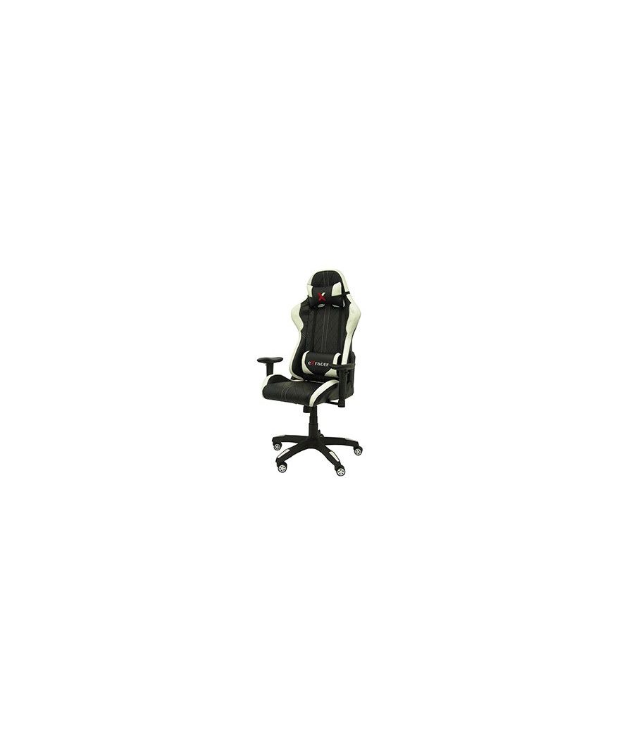 Silla pyc gaming chair giratoria similpiel regulable en altura negra 1200+80x670x670 mm - Imagen 2