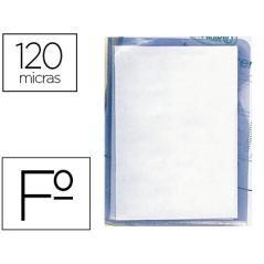 Carpeta dossier uñero plástico q-connect folio 120 micras transparente PACK 100 UNIDADES - Imagen 2