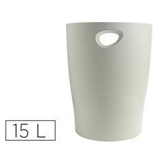 Papelera plástico exacompta ecoblack gris 15 litros - Imagen 2