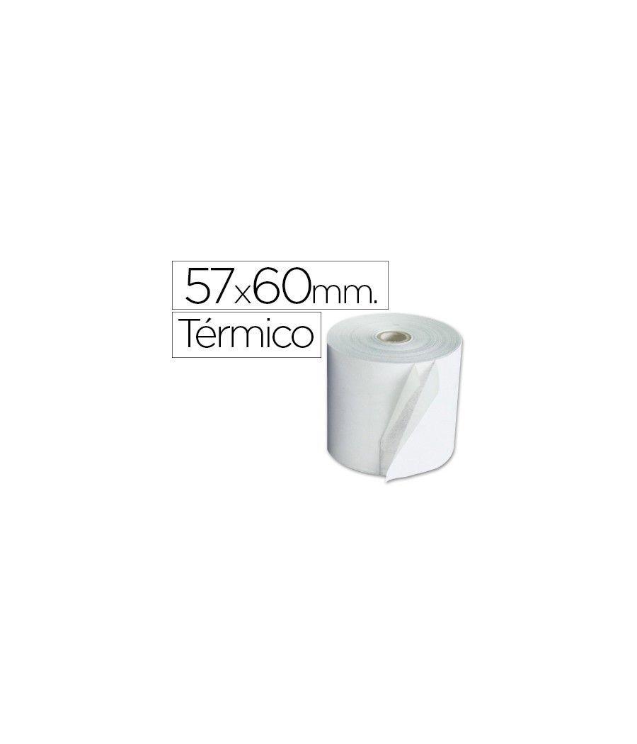 Rollo sumadora exacompta termico 57 mm x 60 mm 55 g/m2 sin bisfenol a PACK 10 UNIDADES - Imagen 2