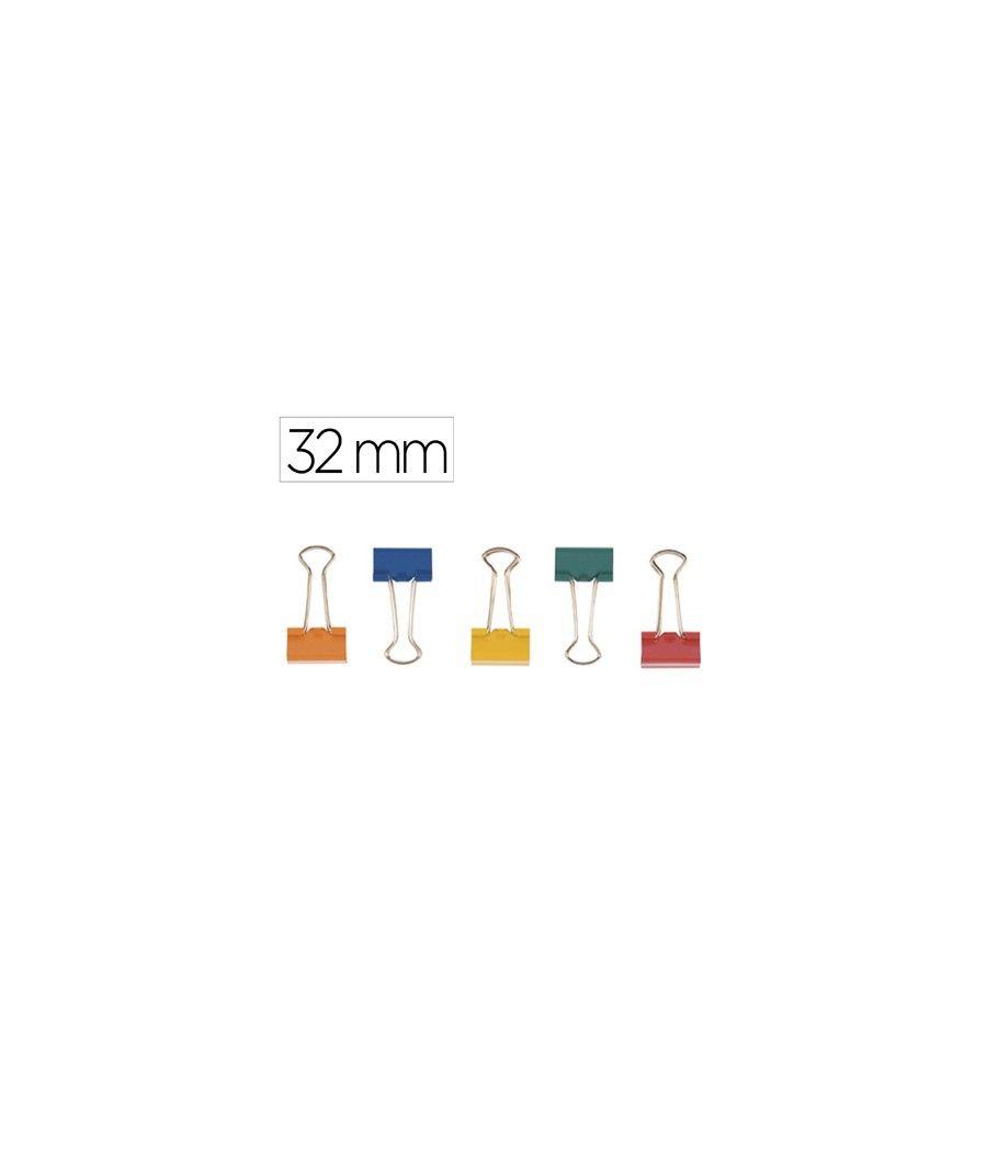 Pinza metálica q-connect reversible n.3 32 mm caja de 10 unidades colores surtidos - Imagen 2