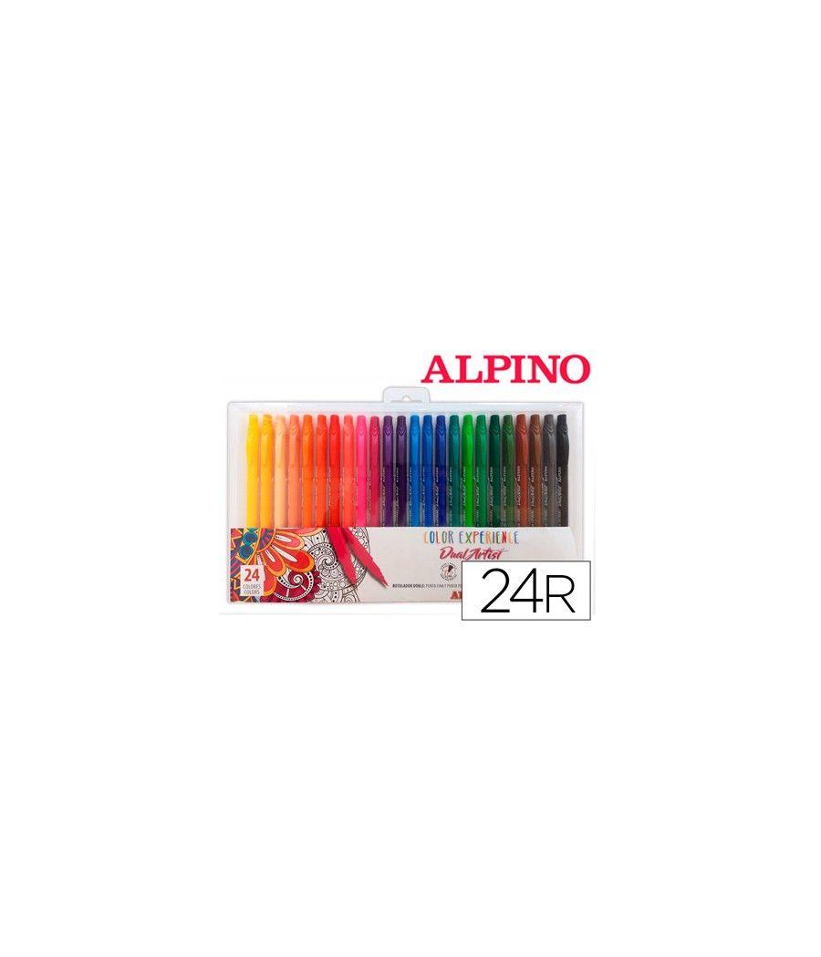 Rotulador alpino dual artist color experience estuche de 24unidades colores surtidos - Imagen 2