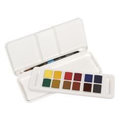 Acuarela daler rowney aquafine travel set con pincel caja de 12 colores surtidos - Imagen 2