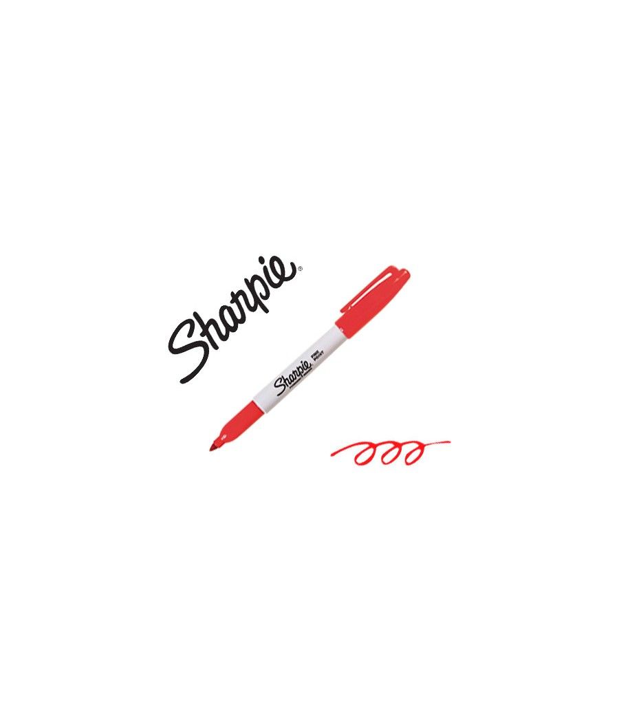 Rotulador sharpie permanente punta fina rojo PACK 12 UNIDADES - Imagen 2