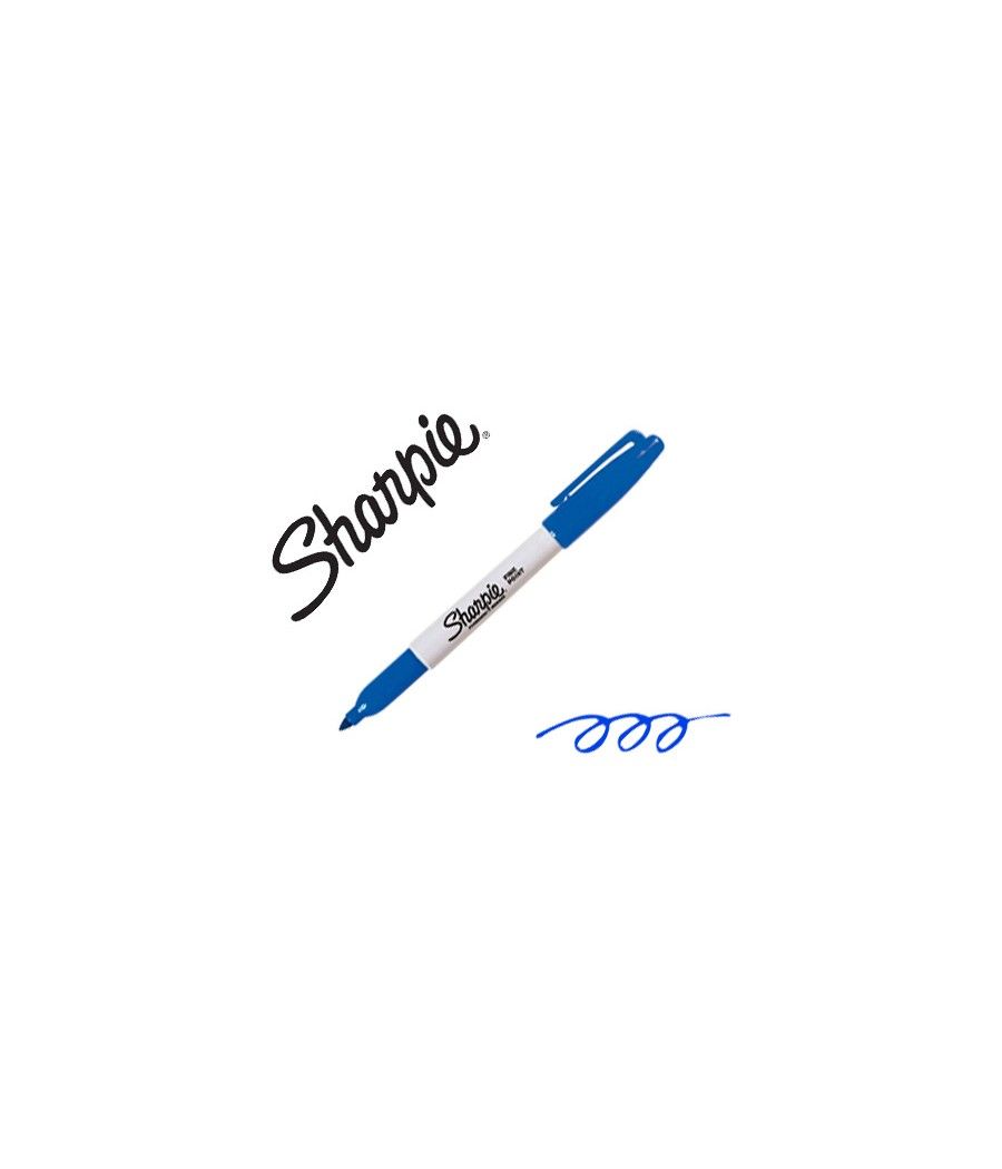 Rotulador sharpie permanente punta fina azul PACK 12 UNIDADES - Imagen 2
