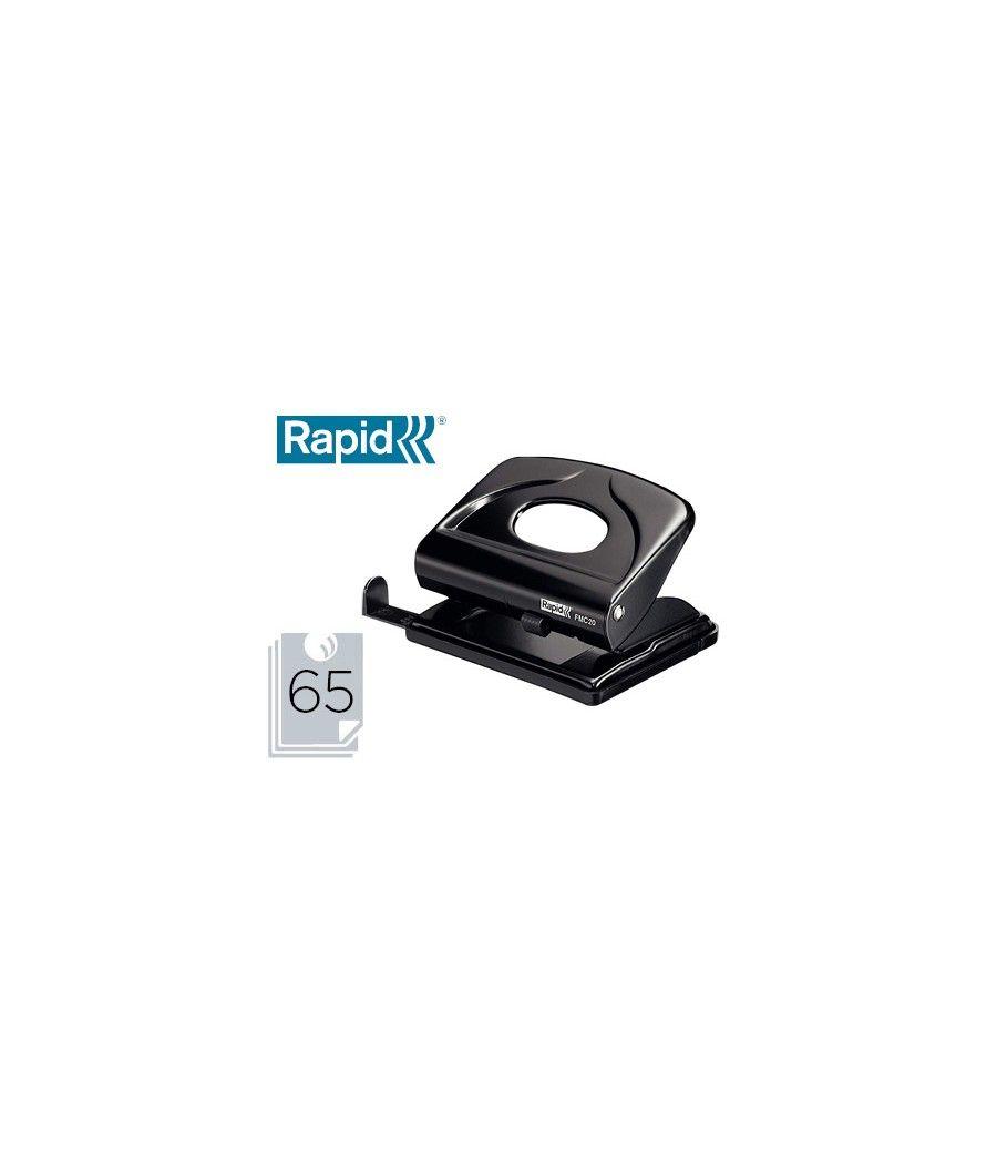 Taladrador rapid fmc20 metélico color negro capacidad 20 hojas - Imagen 2