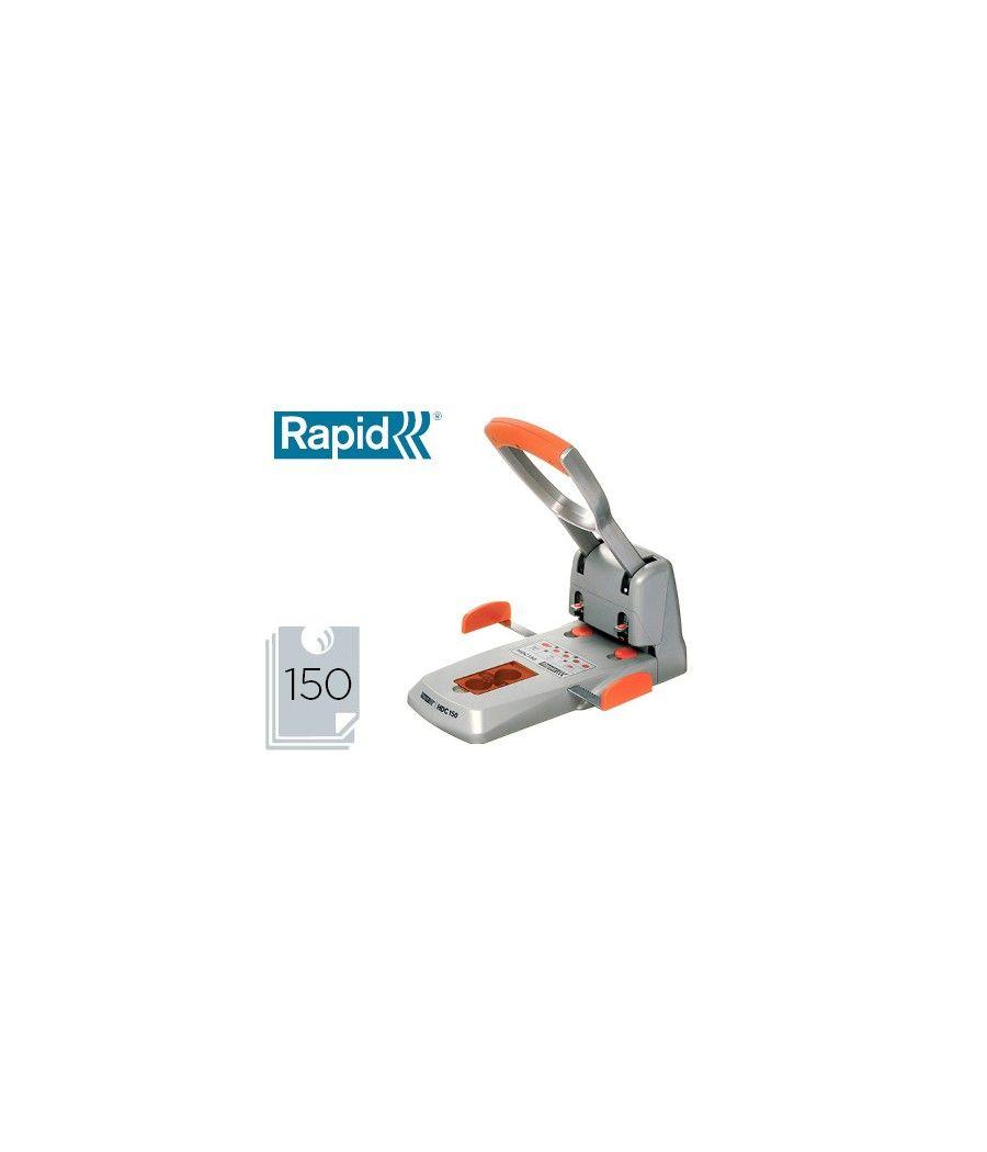 Taladrador rapid hdc150 supreme metélico/abs plata/naranja capacidad 150 hojas - Imagen 2