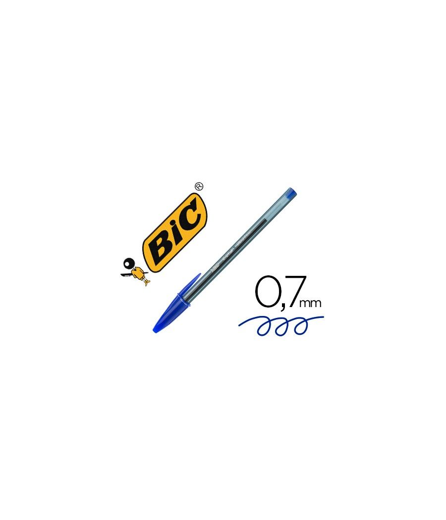 Bolígrafo bic cristal ultrafine punta forma aguja 0,7 mm azul PACK 20 UNIDADES - Imagen 5
