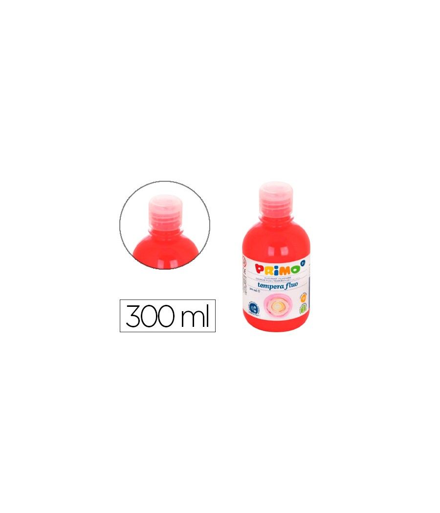 Tempera líquida primo escolar 300 ml rojo fluorescente - Imagen 2