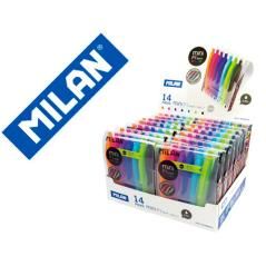 Milan estuche 7 bolÍgrafos mini p1 touch colores surtidos -expositor 14u-