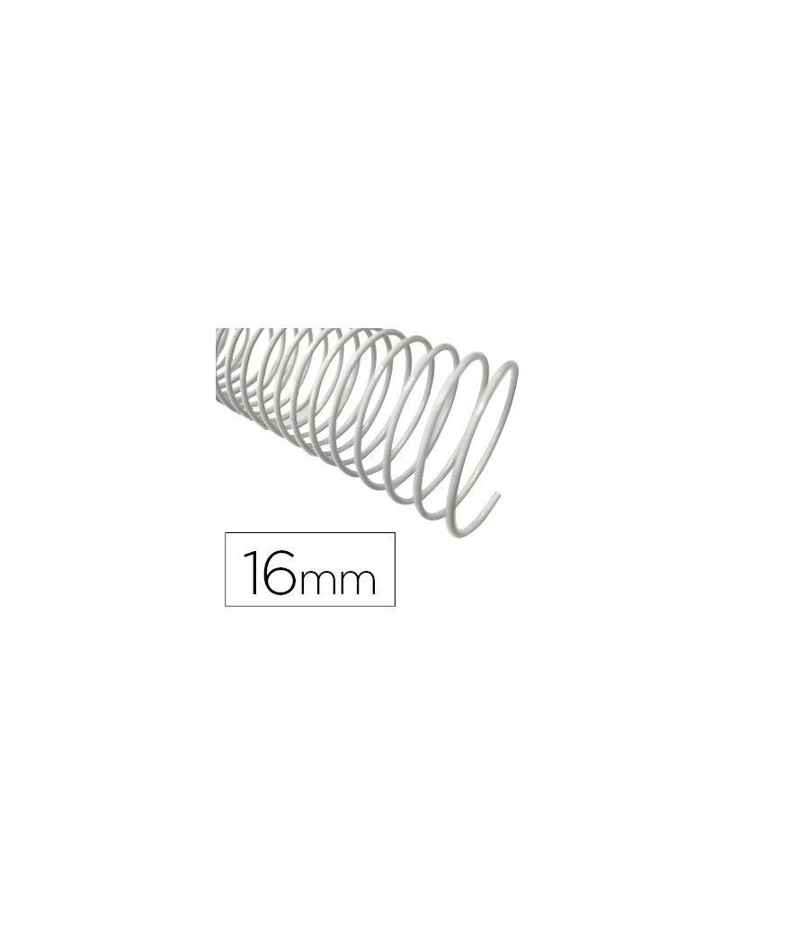 Espiral metélico q-connect blanco 64 5:1 16mm 1,2mm caja de 100 unidades - Imagen 2