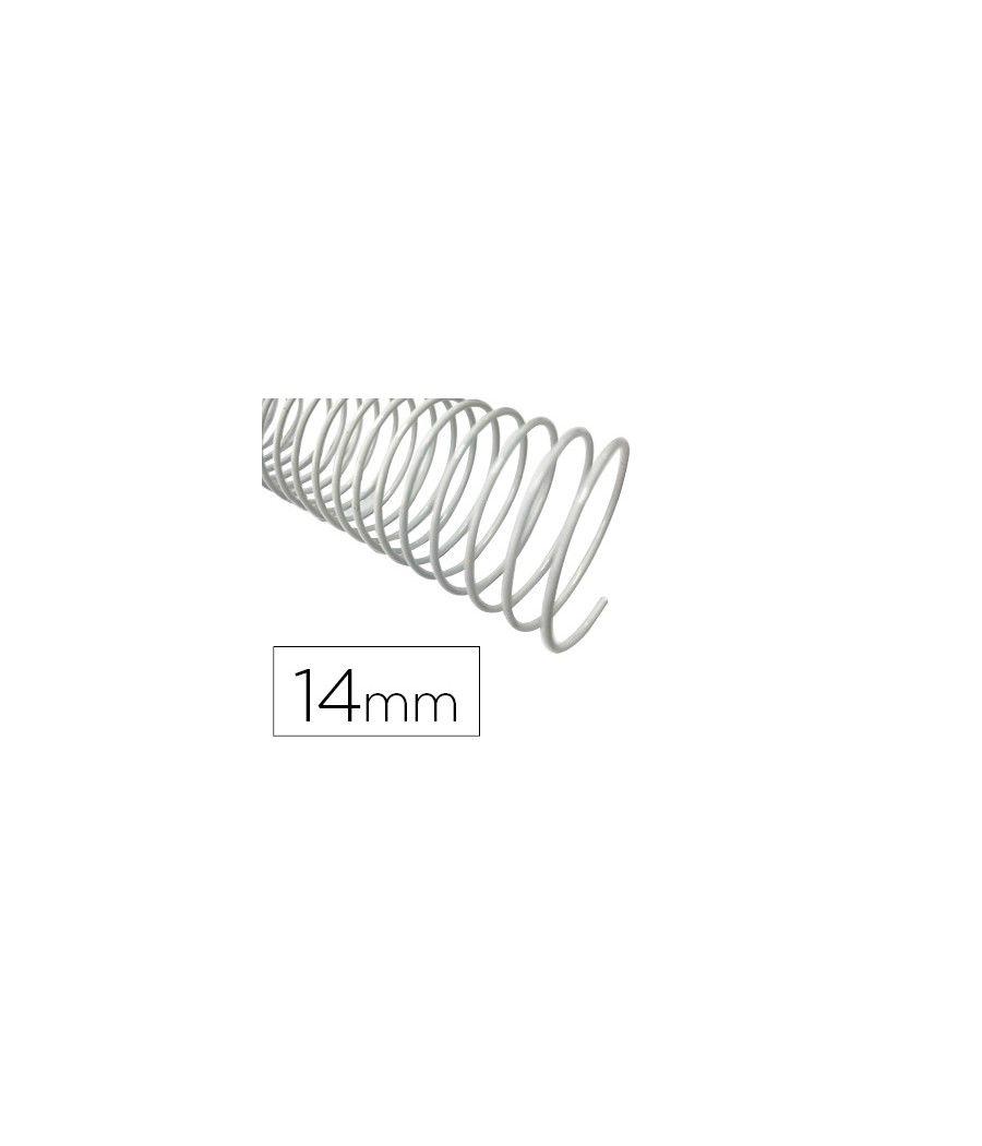 Espiral metélico q-connect blanco 64 5:1 14 mm 1mm caja de 100 unidades - Imagen 2
