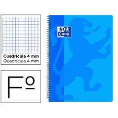 Cuaderno espiral oxford school classic tapa polipropileno folio 80 hojas cuadro 4 mm con margen azul - Imagen 2