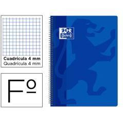 Cuaderno espiral oxford school classic tapa polipropileno folio 80 hojas cuadro 4 mm con margen azul - Imagen 2