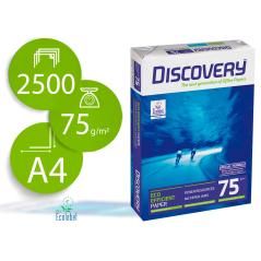 Papel fotocopiadora discovery fast pack din a4 75 gramos papel multiuso ink-jet y láser caja de 2500 hojas - Imagen 2