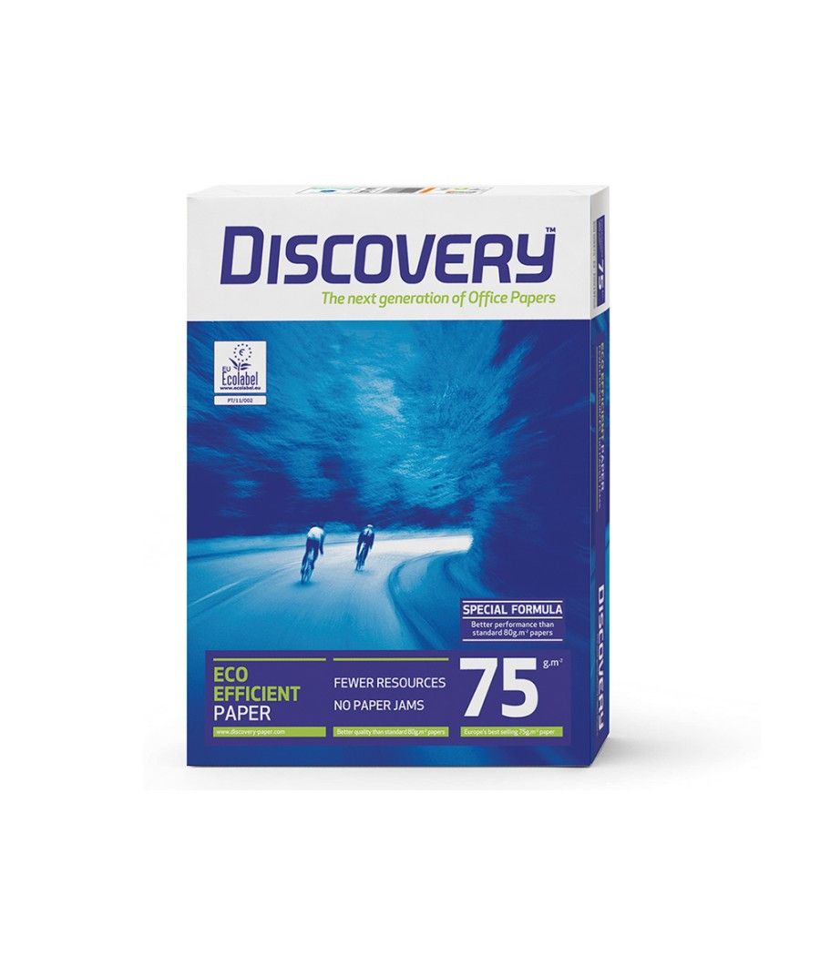 Papel fotocopiadora discovery fast pack din a4 75 gramos papel multiuso ink-jet y láser caja de 2500 hojas - Imagen 3