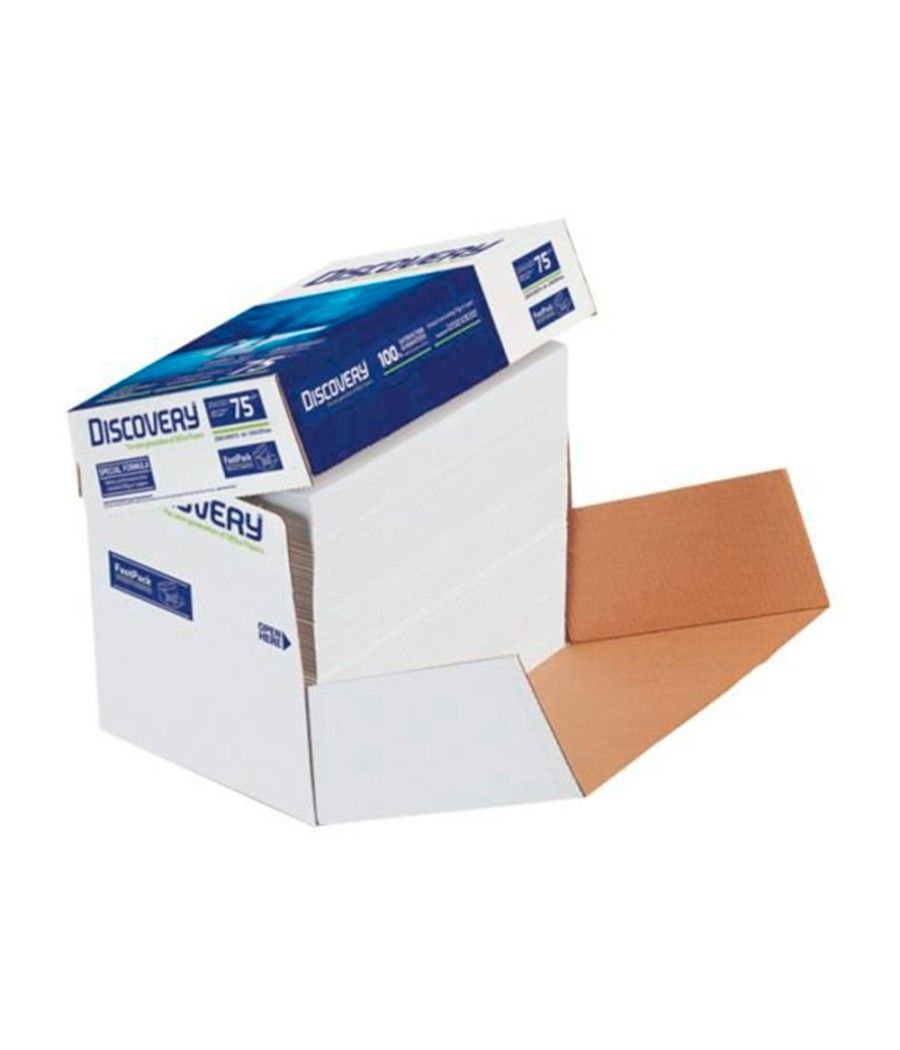 Papel fotocopiadora discovery fast pack din a4 75 gramos papel multiuso ink-jet y láser caja de 2500 hojas - Imagen 5