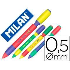 Portaminas milan sway mix 0,5 mm con goma colores surtidos PACK 40 UNIDADES