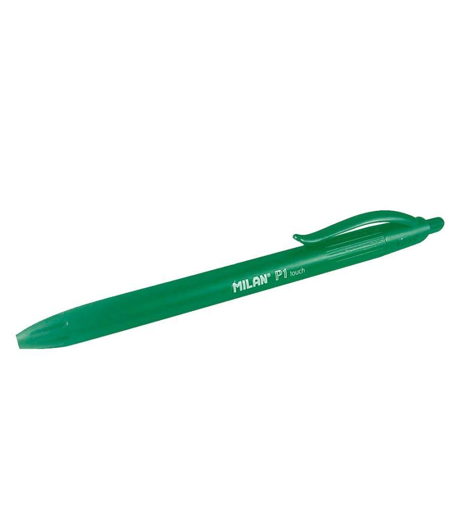 Bolígrafo milan p1 retráctil 1 mm touch verde - Imagen 4