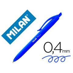 Bolígrafo milan p1 retráctil 1 mm touch azul PACK 25 UNIDADES - Imagen 4