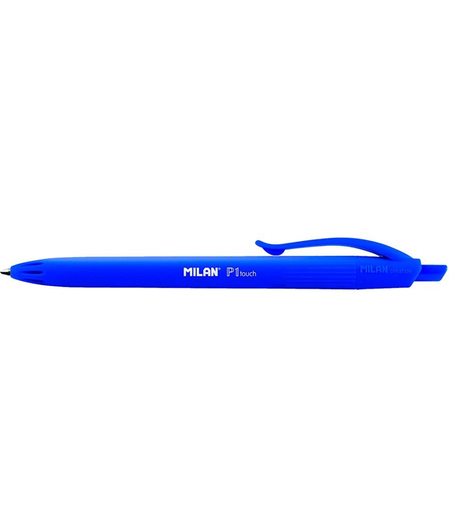 Bolígrafo milan p1 retráctil 1 mm touch azul PACK 25 UNIDADES - Imagen 5