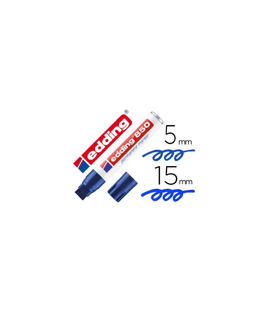 Rotulador edding marcador permanente 850 azul punta biselada 5-15 mm recargable PACK 5 UNIDADES - Imagen 2