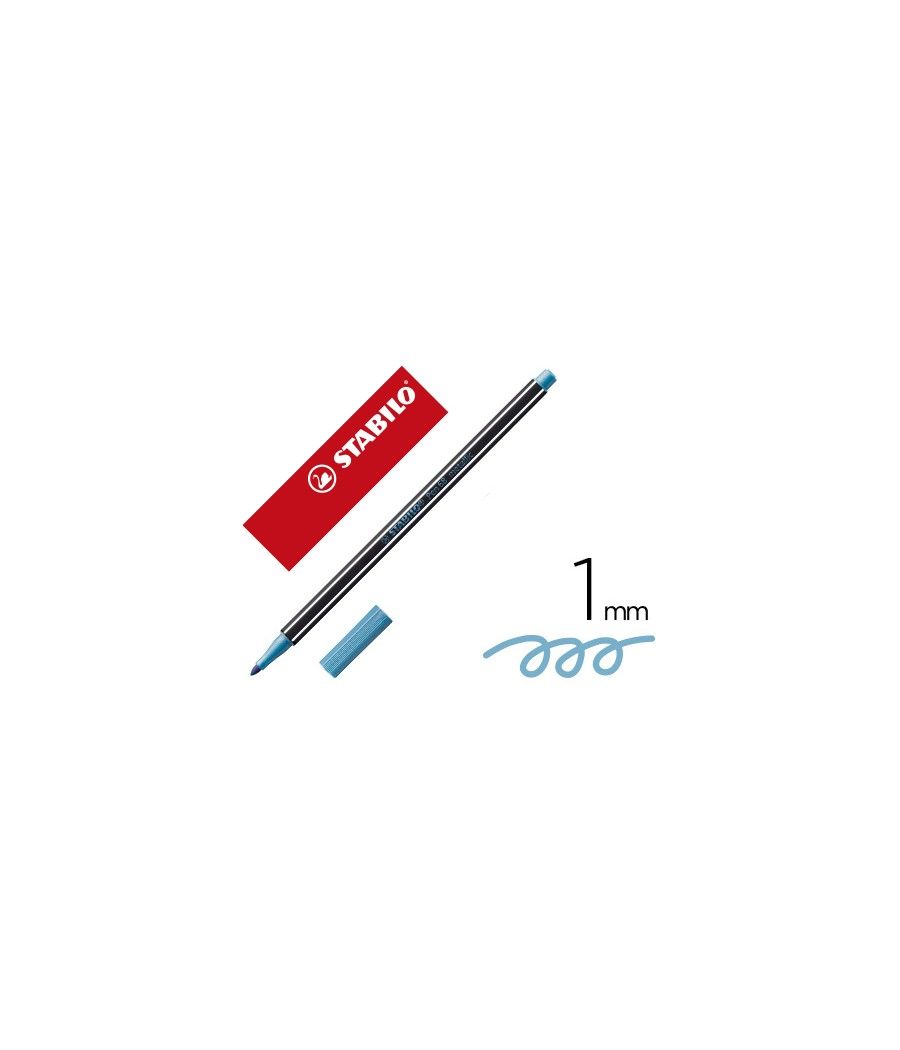 Rotulador stabilo acuarelable pen 68 metélico azul 1 mm - Imagen 2