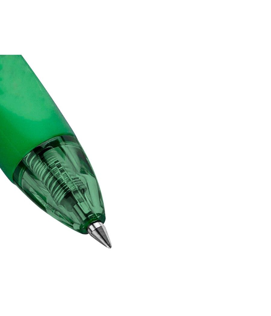 Bolígrafo q-connect retráctil borrable 0,7 mm color verde PACK 10 UNIDADES - Imagen 4