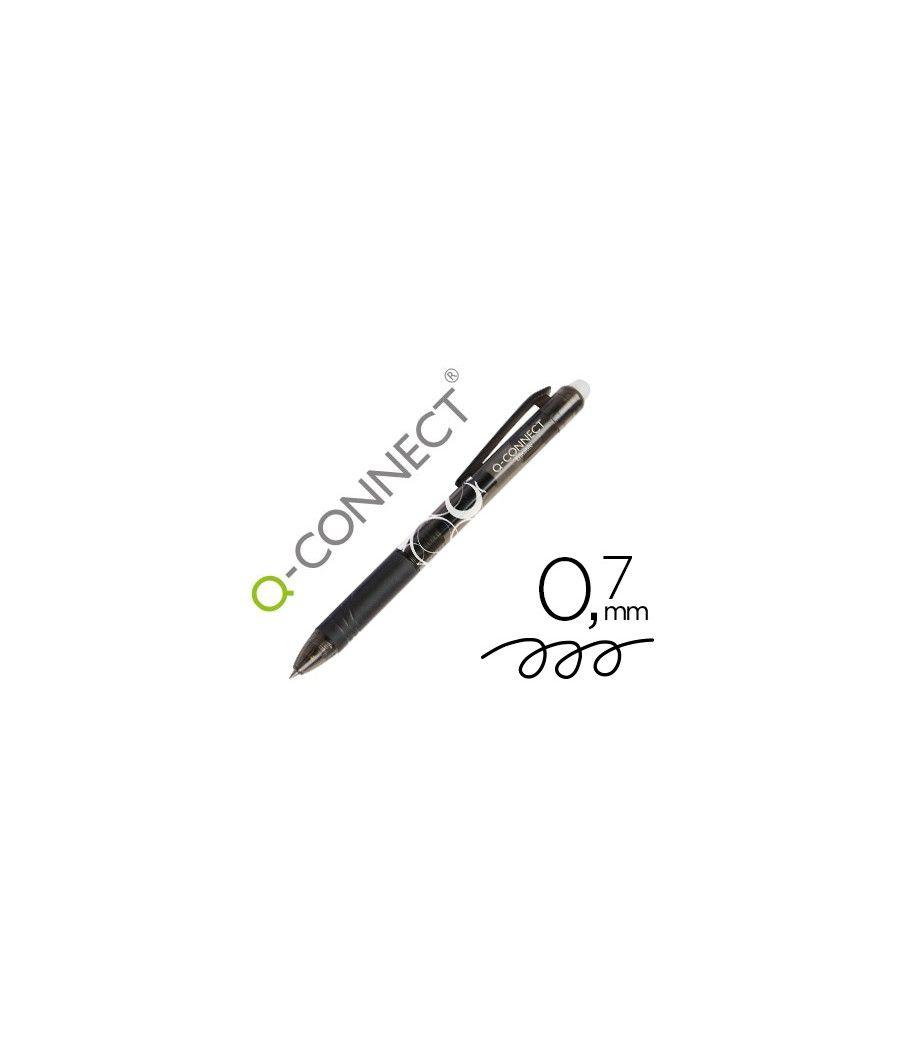 Bolígrafo q-connect retráctil borrable 0,7 mm color negro PACK 10 UNIDADES - Imagen 2