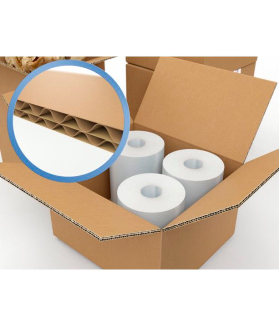 Caja para embalar q-connect usos varios cartón doble canal marron 304x150x217 mm PACK 12 UNIDADES - Imagen 5