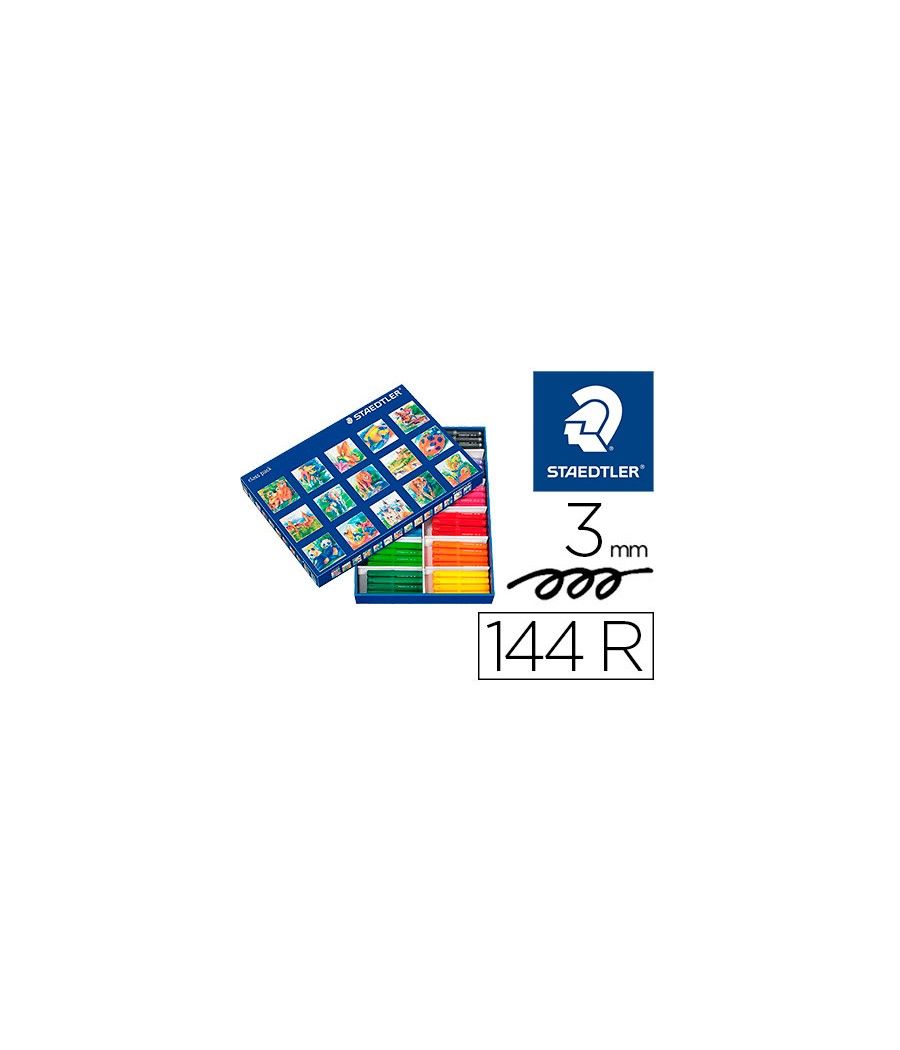 Rotulador staedtler color jumbo trazo 3 mm caja de 144 unidades surtidas 12 x color - Imagen 2