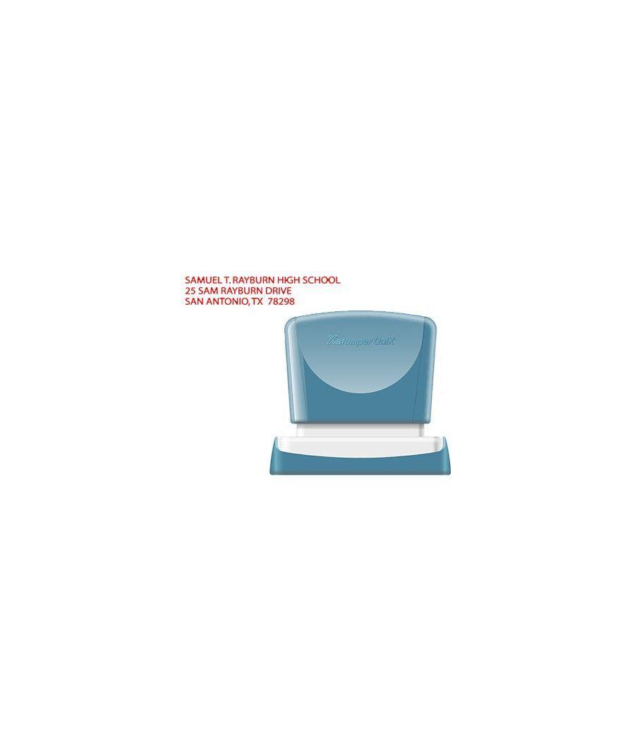 Sello x'stamper quix personalizable color rojo medidas 14x60 mm q-14 - Imagen 2