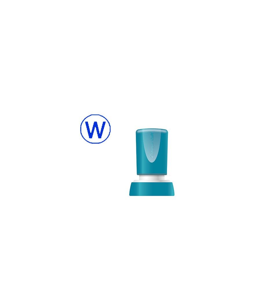 Sello x'stamper quix personalizable color azul redondo diametro 20 mm q-34 - Imagen 2
