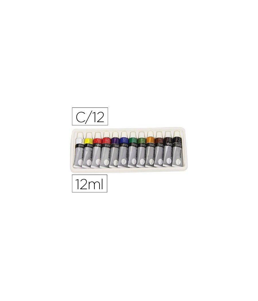 Pintura acrílica daler rowney simply caja de 12 colores surtidos tubo de 12 ml - Imagen 2