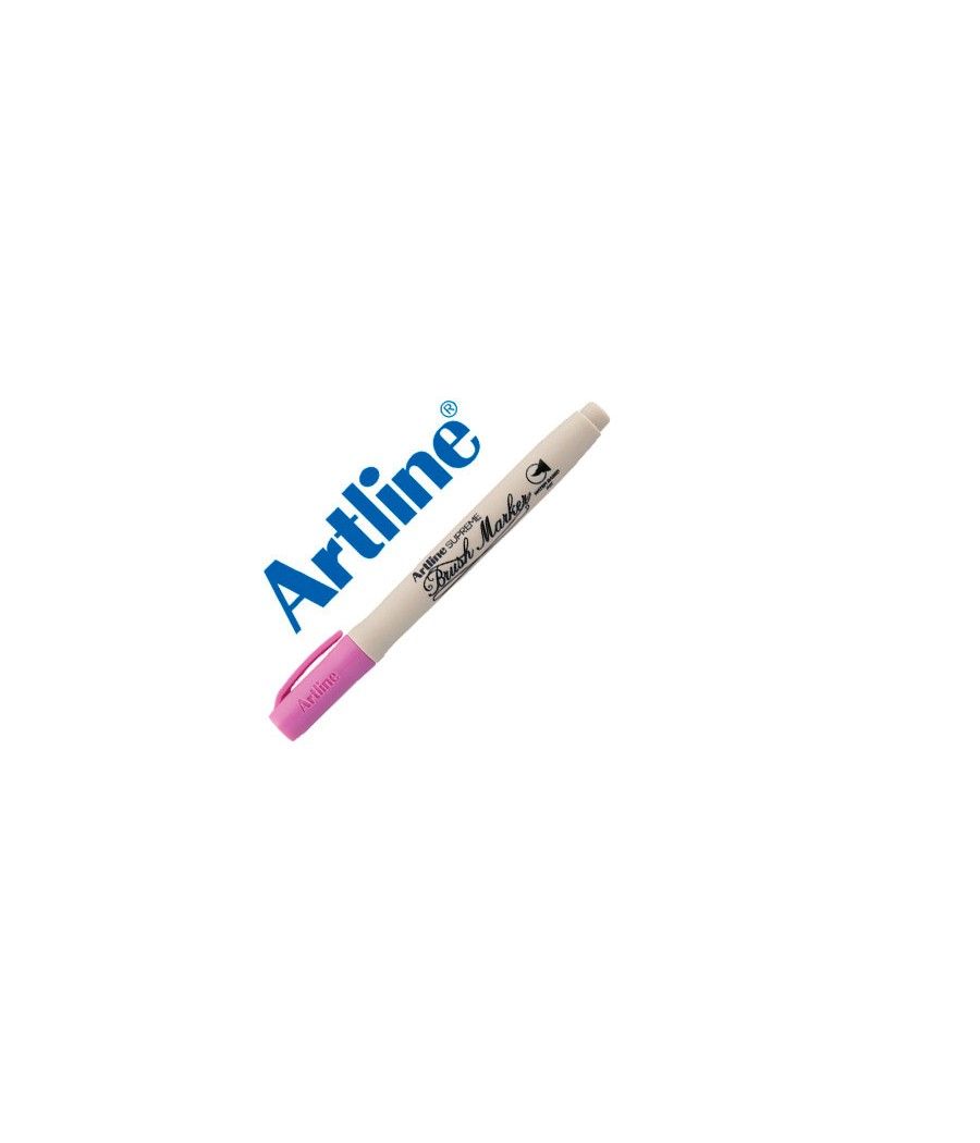 Rotulador artline supreme brush pintura base de agua punta tipo pincel trazo variable rosa PACK 12 UNIDADES - Imagen 2